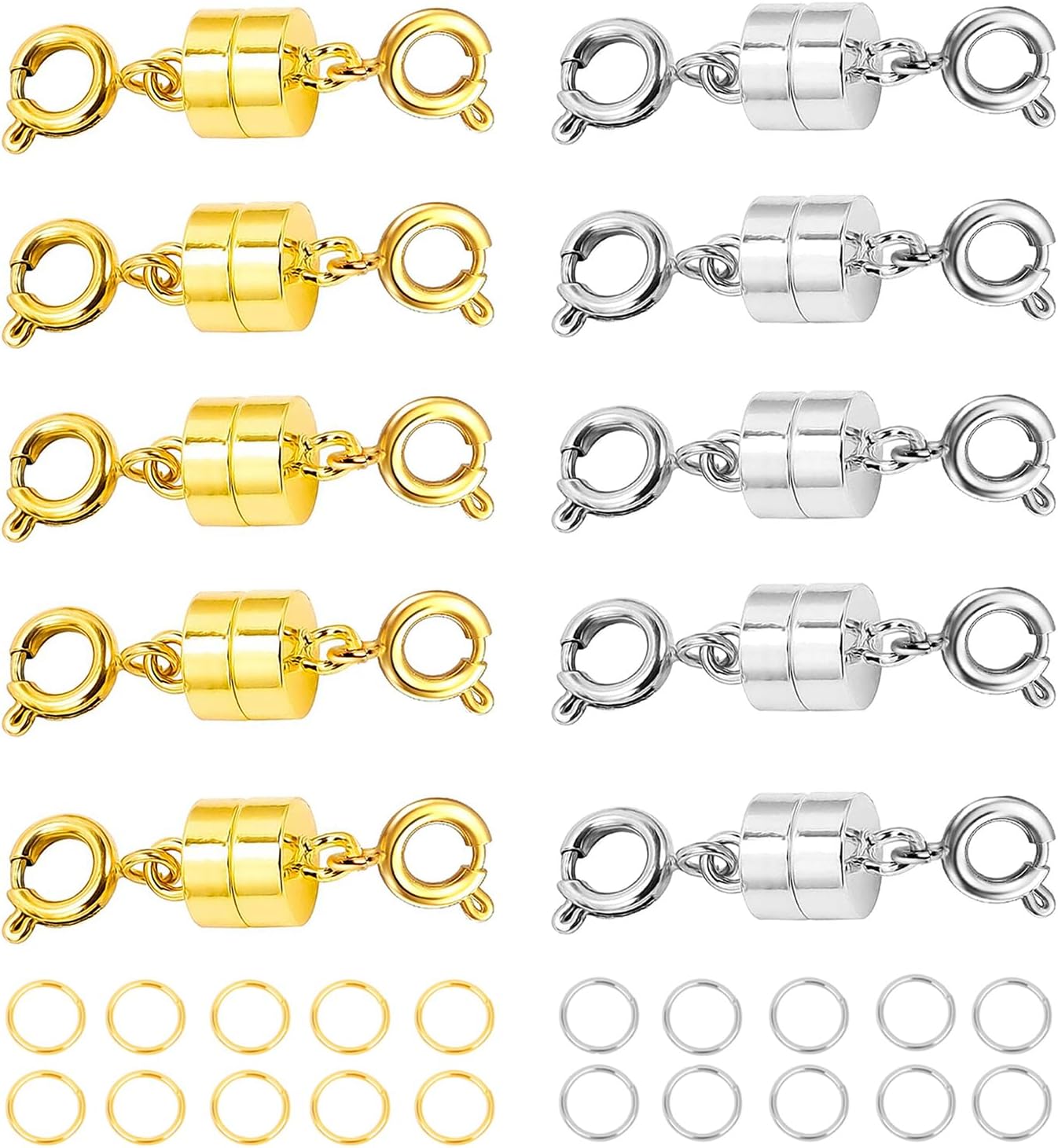 ALEXCRAFT Connettori Magnetici Per Gioielli - Chiusure In Argento Sterling 925 Placcato Oro 14K Per Collane E Bracciali - Foto 4