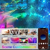 Vista 4 de YGS-Tech Iluminación empotrada inteligente de 2 pulgadas, luz de techo LED WiFi de 5W 120V, compatible con Alexa y Google Home, RGB regulable y CCT