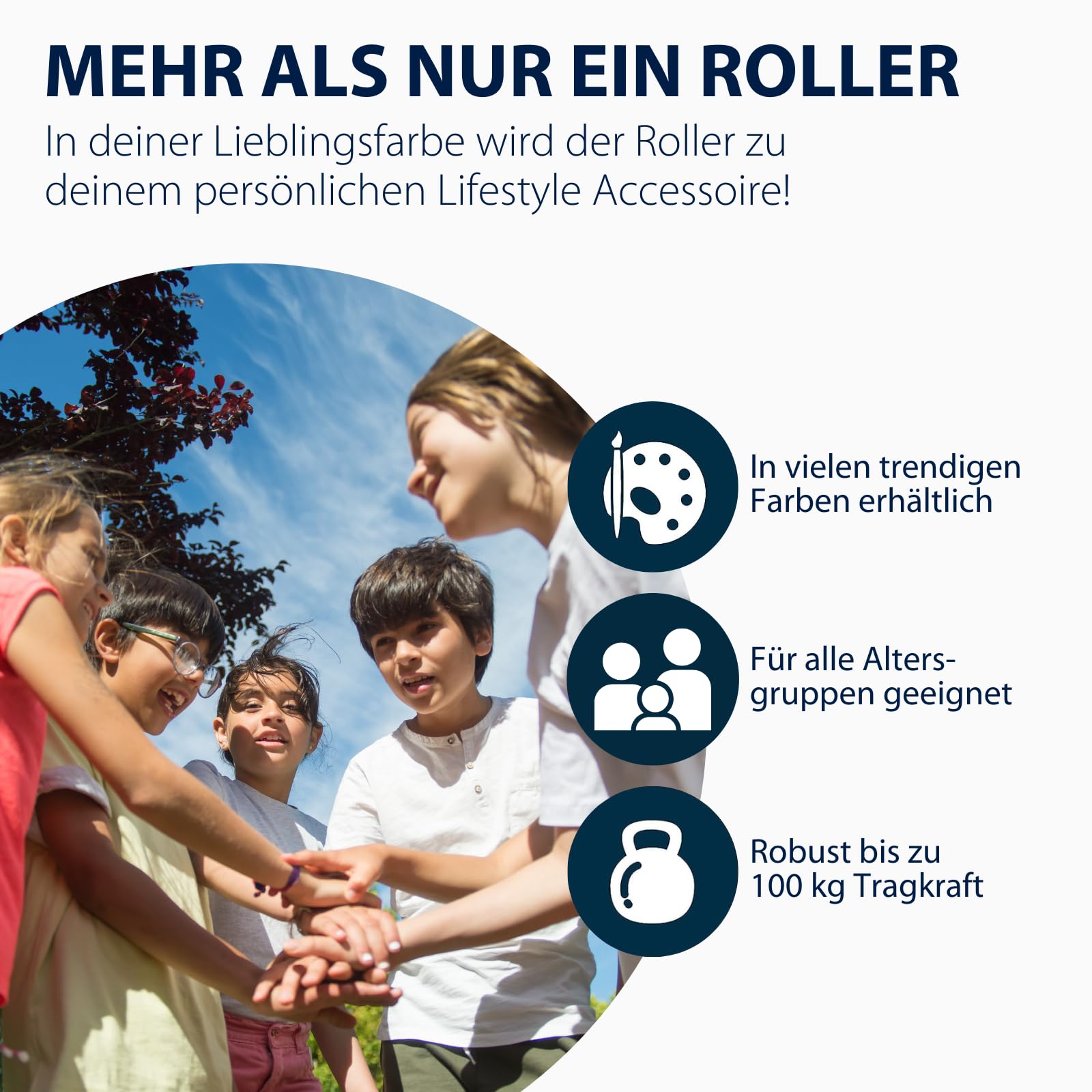HUDORA BigWheel Pure Scooter I Stabiler Aluminium-Roller mit Ständer I Höhenverstellbarer & zusammenklappbarer Cityroller für bis zu 100kg I Tretroller für Jugendliche und Erwachsene