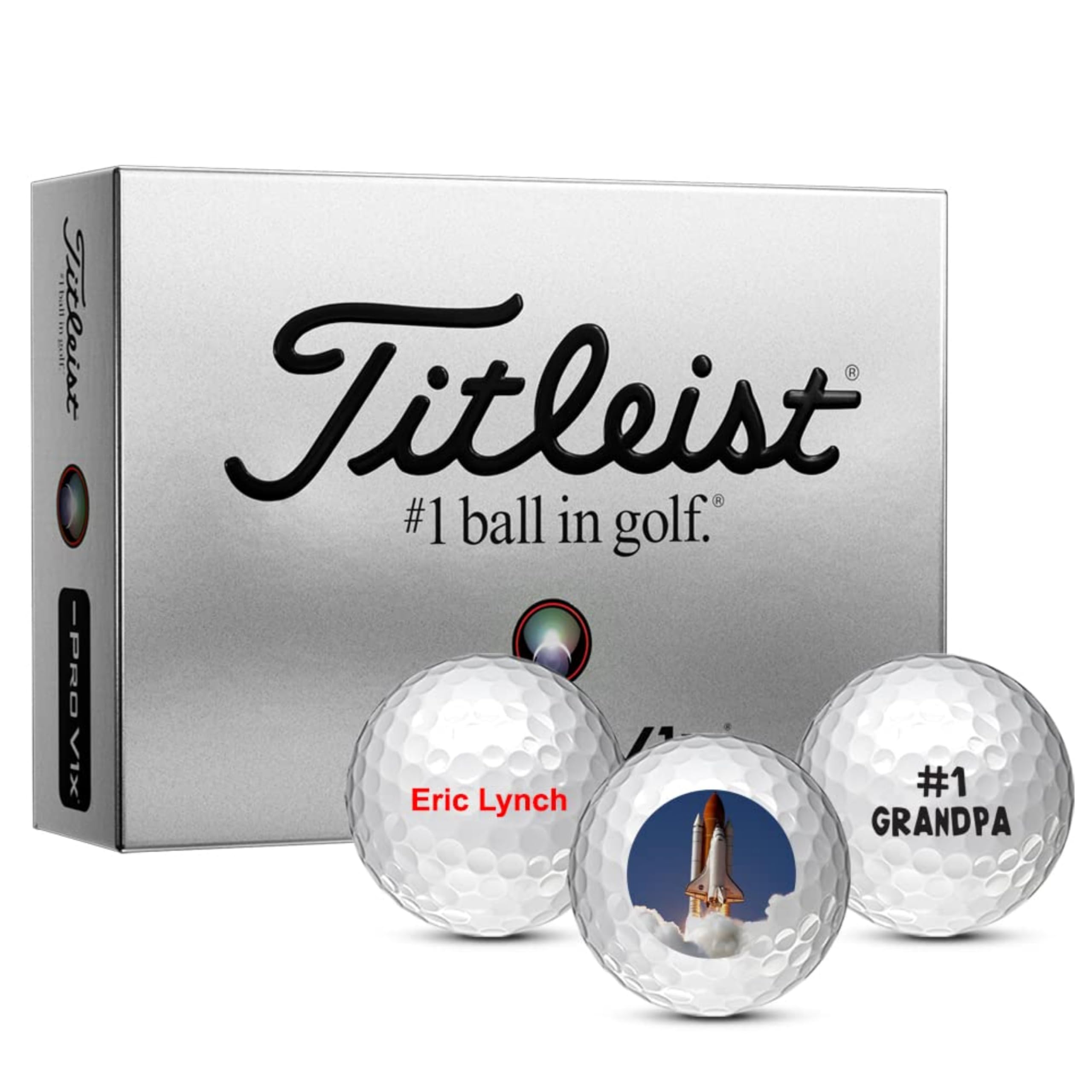 Titleist Pro V1x Left Dash Personalized Golf Balls - Logo, Custom