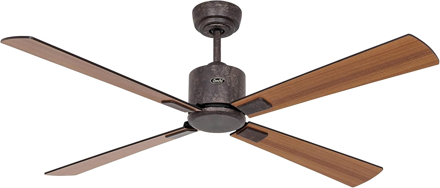 Casafan Ventilador de Techo Eco Neo III 132cm 949202 / Bajo Consumo DC/Oscuro con aspas de Madera/Silencioso/Temporizador/hasta 25m2 / 2,3 o 4 aspas