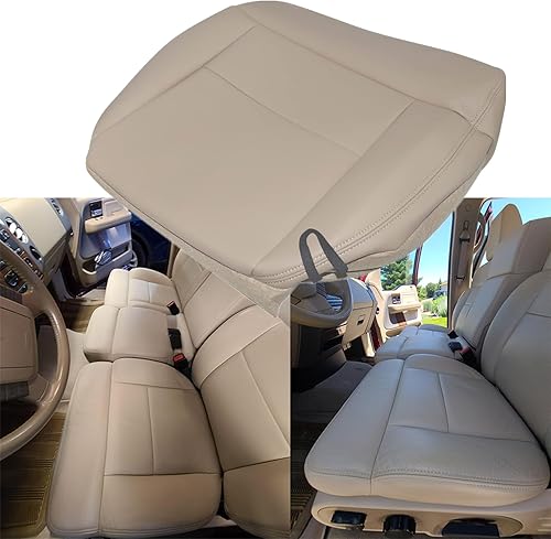 Miniatura 3 de Priprilod Funda de asiento de repuesto para parte inferior del lado del conductor, color beige tostado compatible con Ford F150 Lariat XL XLT STX