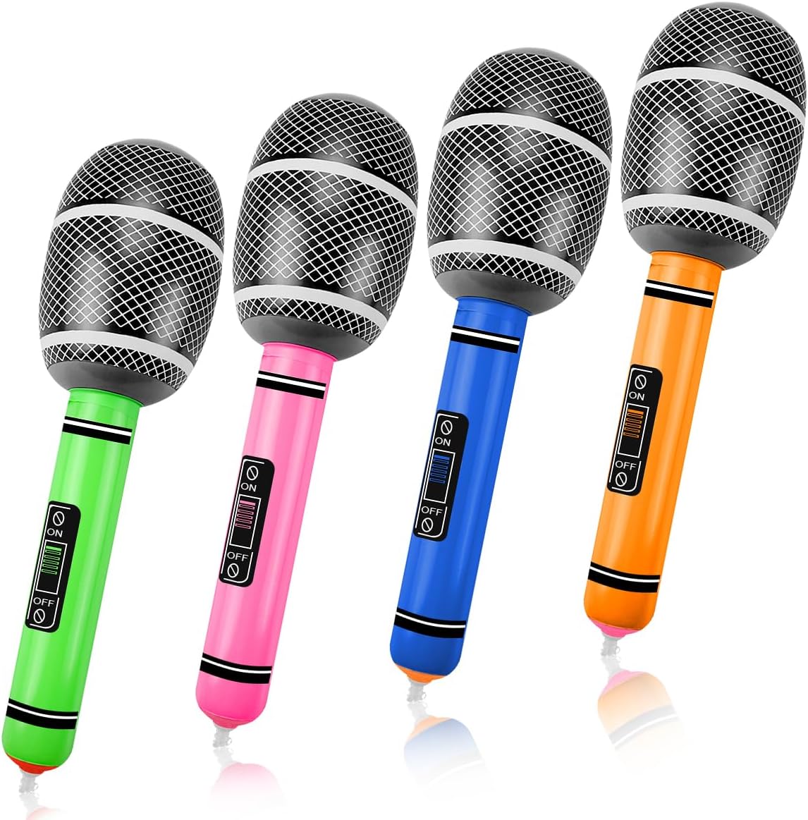 4Pcs Inflatable Microphone for Kids Adults, Jagowa Pretend Play