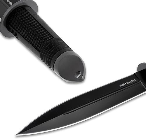 Miniatura 3 de Honshu Midnight Forge Fighter - Cuchillo y funda - Hoja de acero inoxidable agarre de goma protector de acero - Longitud 13 14 pulgadas