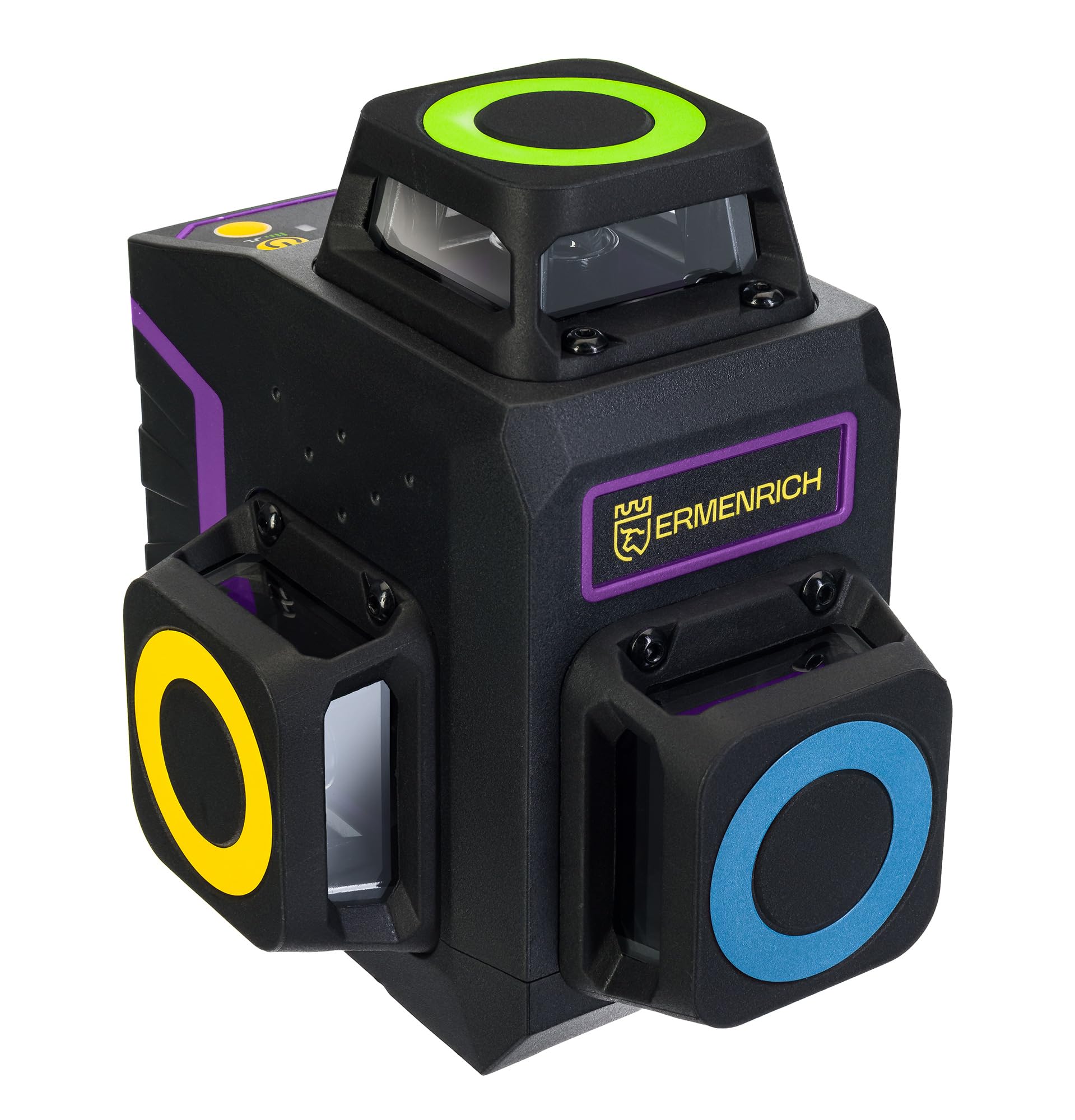 PRO LV50 Livella Laser Verde Autolivellante Modalità Impulsi 30 m 3D 12 Linee — 360° — IP54 Telecomando Ricaricabile Base Treppiede Piastra Bersaglio Staffa Tipo C Inclusa