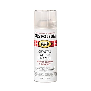 Rust-Oleum 7701830 Stops Rust Protective Enamel Spray Paint for Metal, Alloy and Wood (Gloss Crystal Clear - 340 Grams)