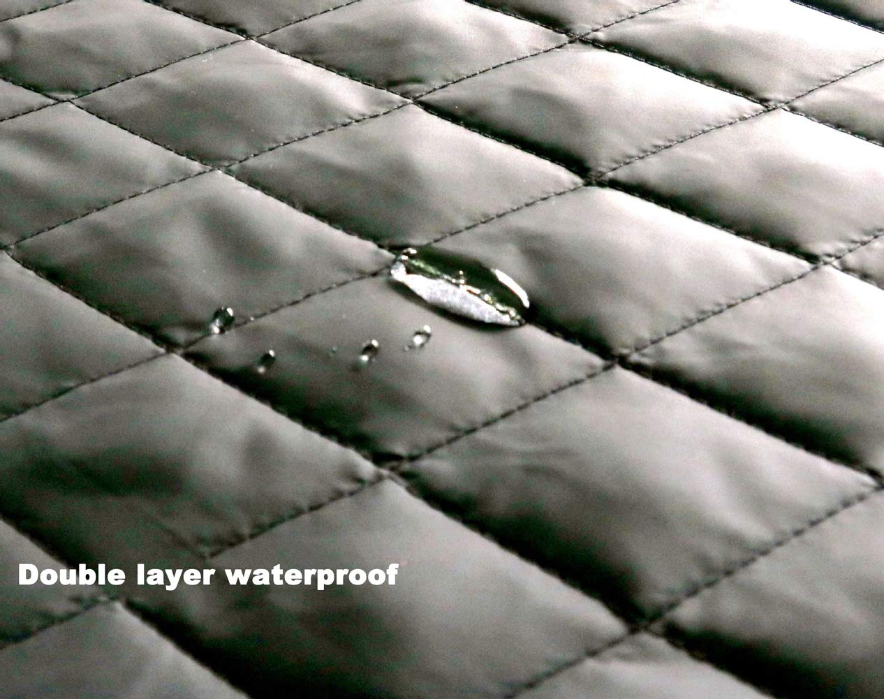 Klavierabdeckung, Klavierabdeckung, Dreieckige Klavierabdeckung, Feuchtigkeitsbeständig, Wasserdicht, Schwarz, Gesteppt, Große Klavierabdeckung/160Cm