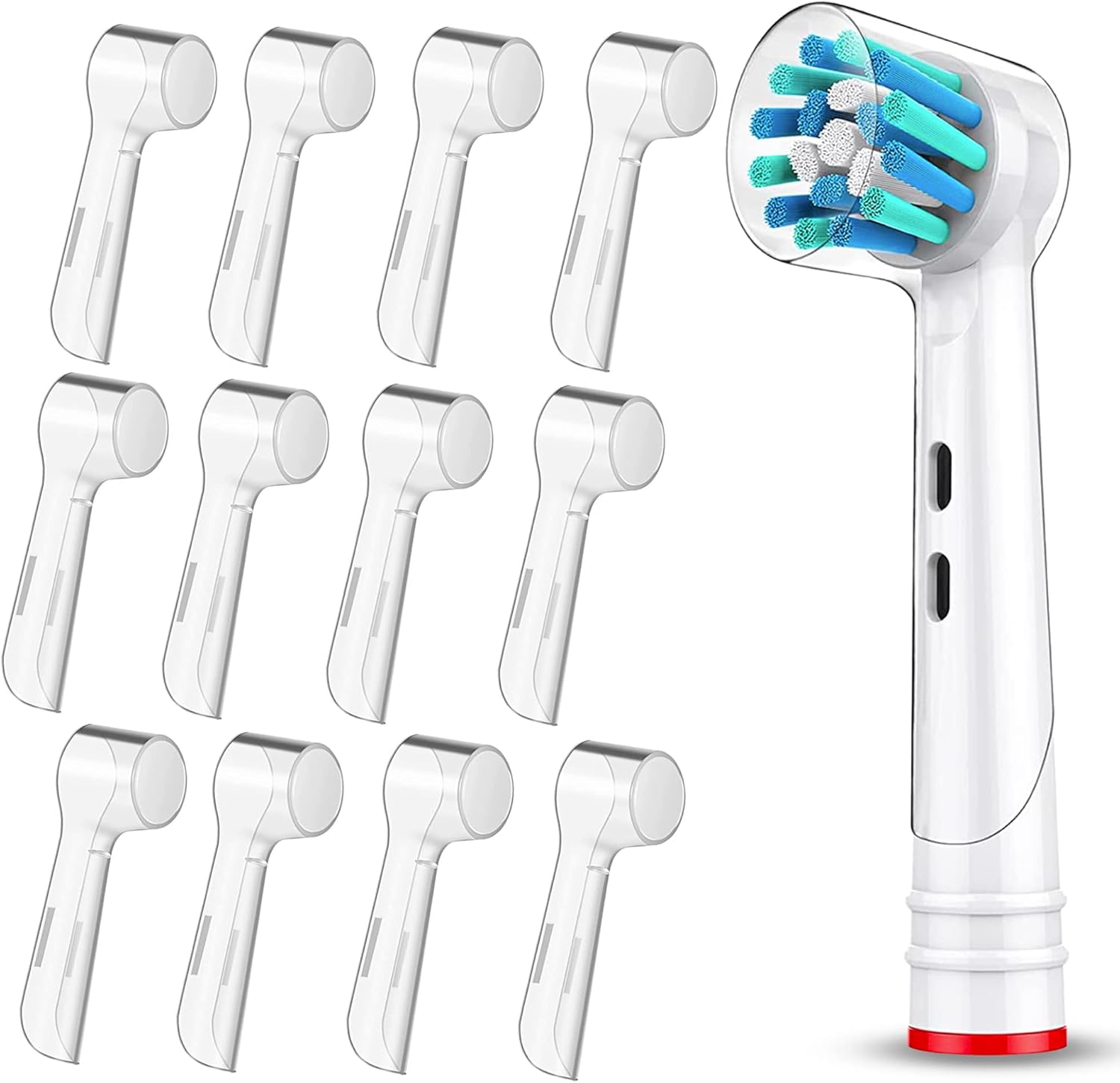 Ph Pro Heat Lot 12 Capuchon Protection Brossette Compatible avec Oral B- Protege Brosse a Dent Electrique - Cache Brosse a Dent - Couvertures pour Brosses à Dents Électriques - Housses de Têtes. - Amazon product rated Grade A