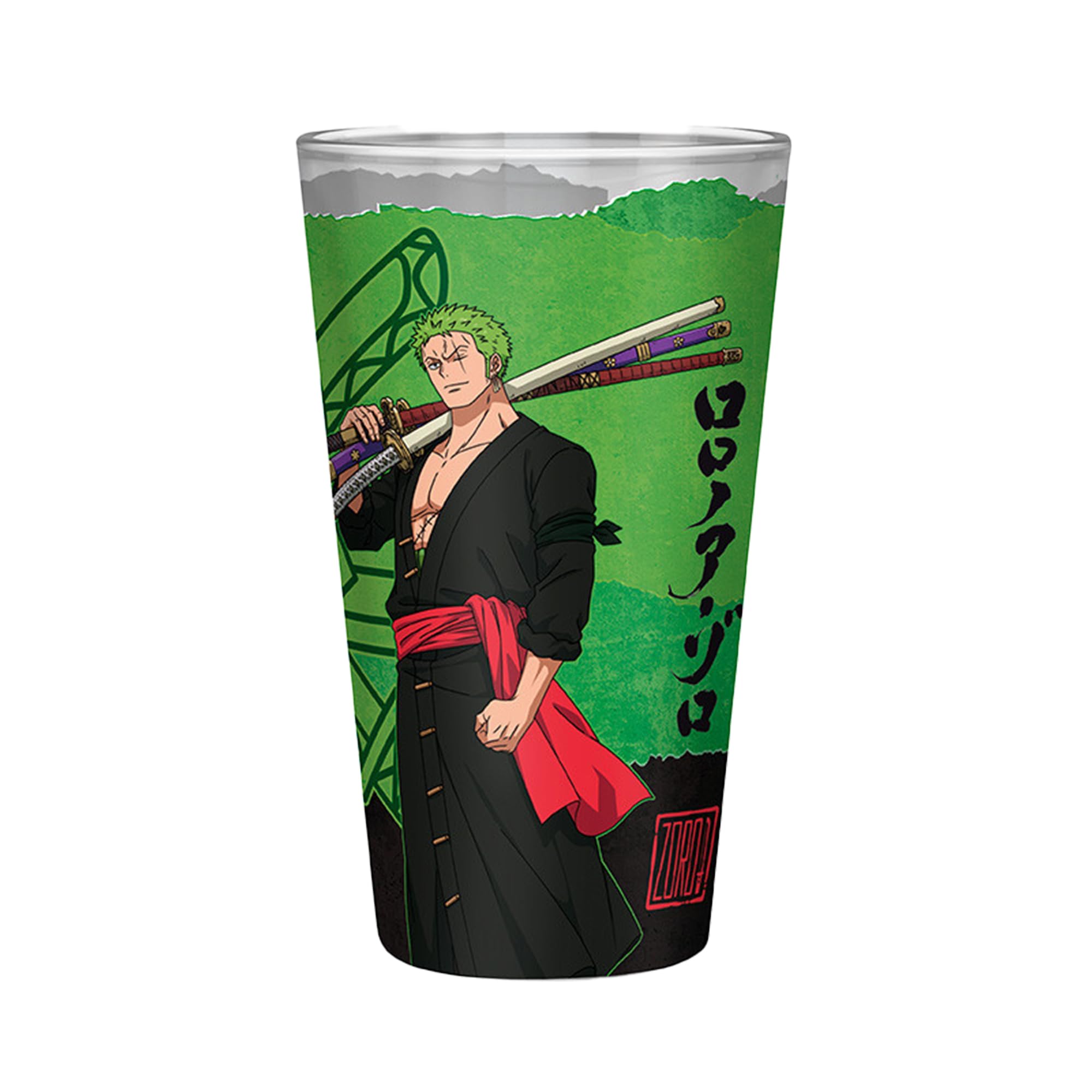 ONE PIECE - Large Glass - 400ml - Zoro - box