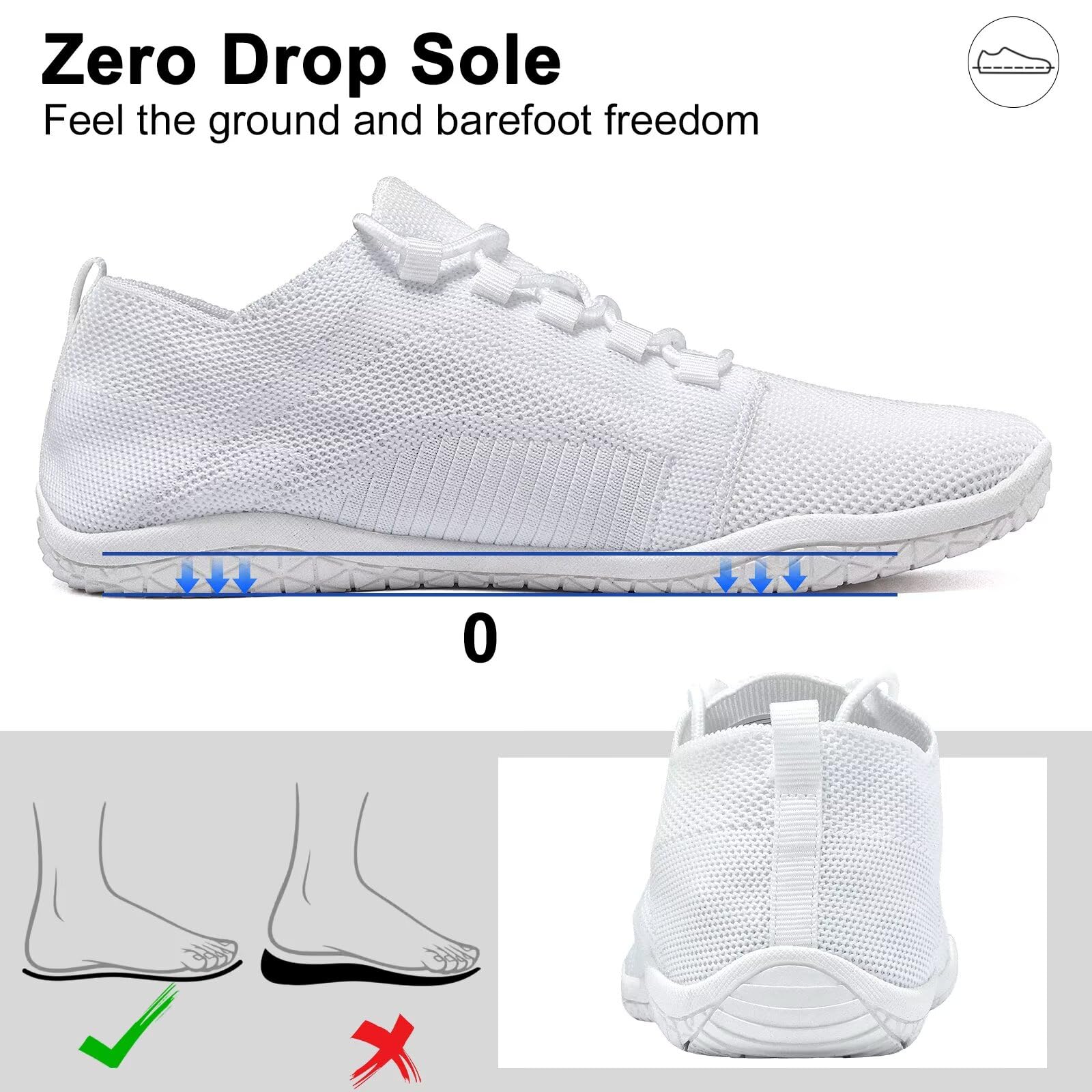 Wizshoe Zapatillas Barefoot Unisex Punta Ancha Minimalistas Zero Drop Trail Running 37-45 EU