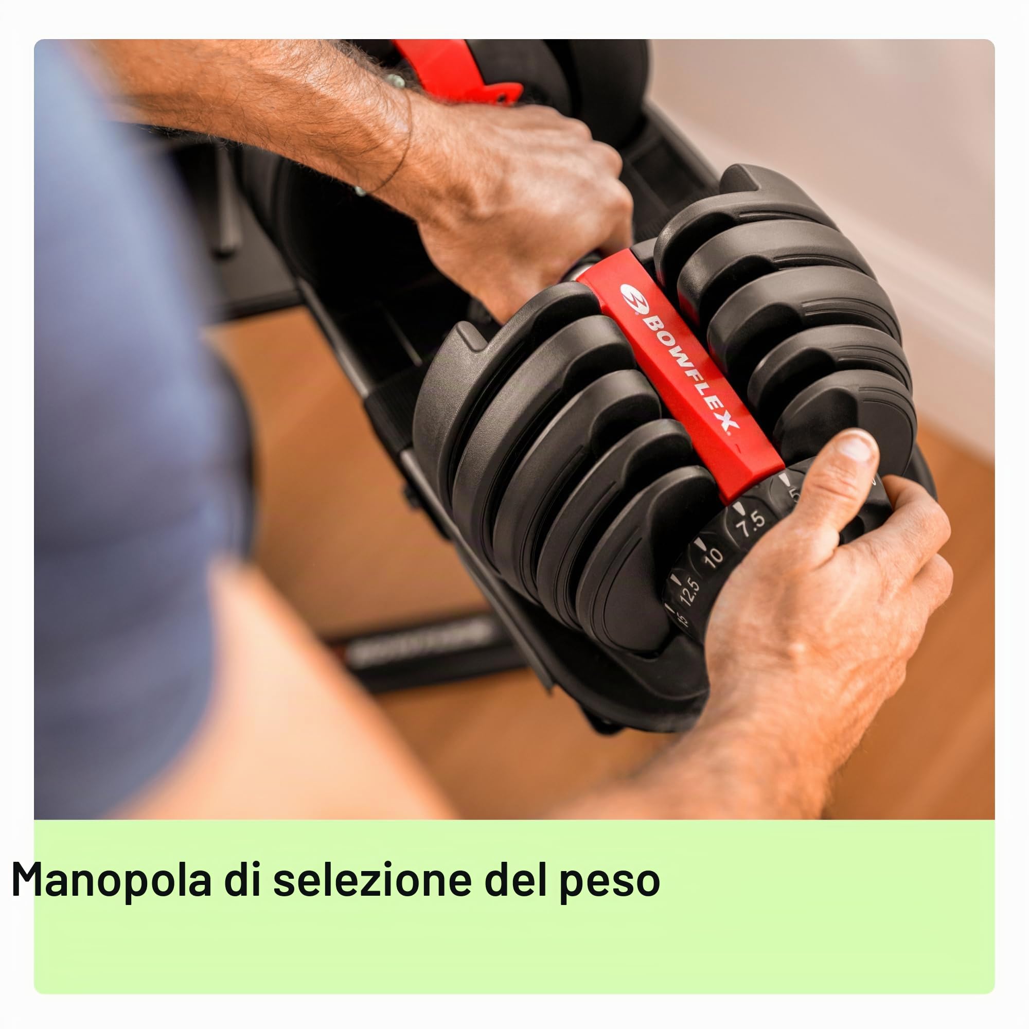 Bowflex SelectTech Serie Pesi Regolabili – Sistema Compatto con Manubri e Kettlebell 52, 90, 552i, 1090i e 840 per Allenamento di Forza a Casa