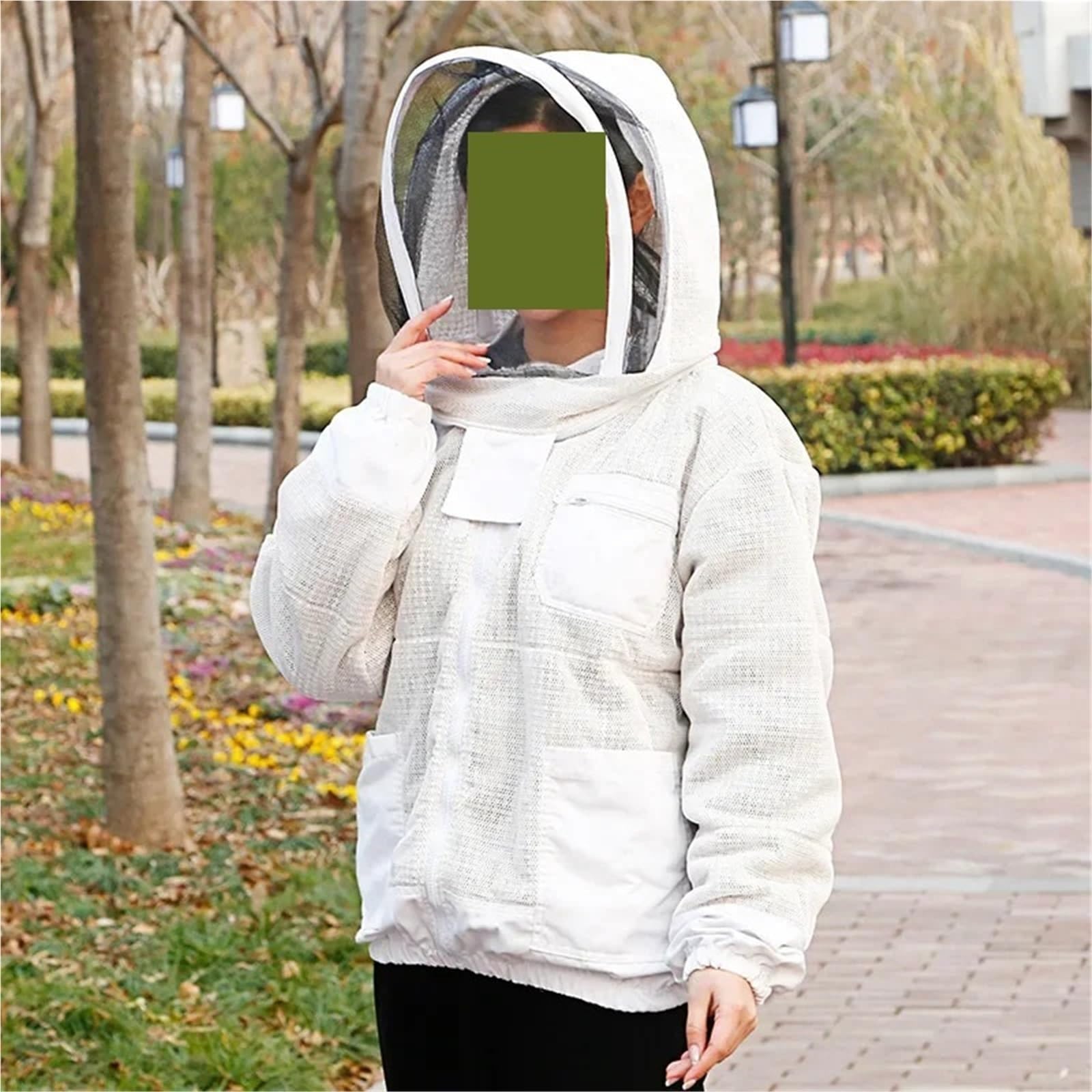 Herramientas de apicultura, ropa antiabejas, calidad exportación, extra gruesa, chaqueta traje espacial con ventilación Implemento de colmenar(XL)