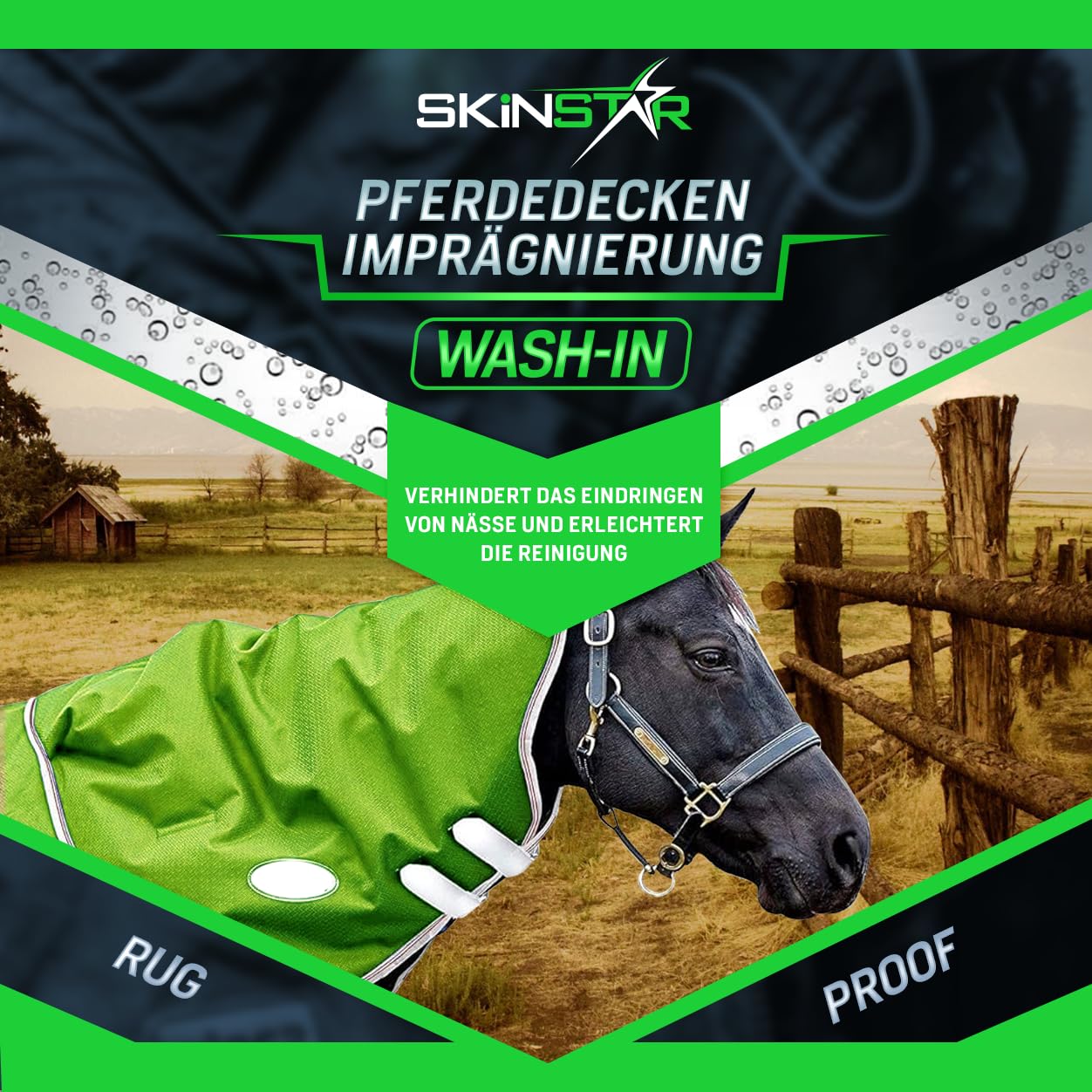 SkinStar Coperta per cavalli, impermeabile, 5 l, protezione per animali