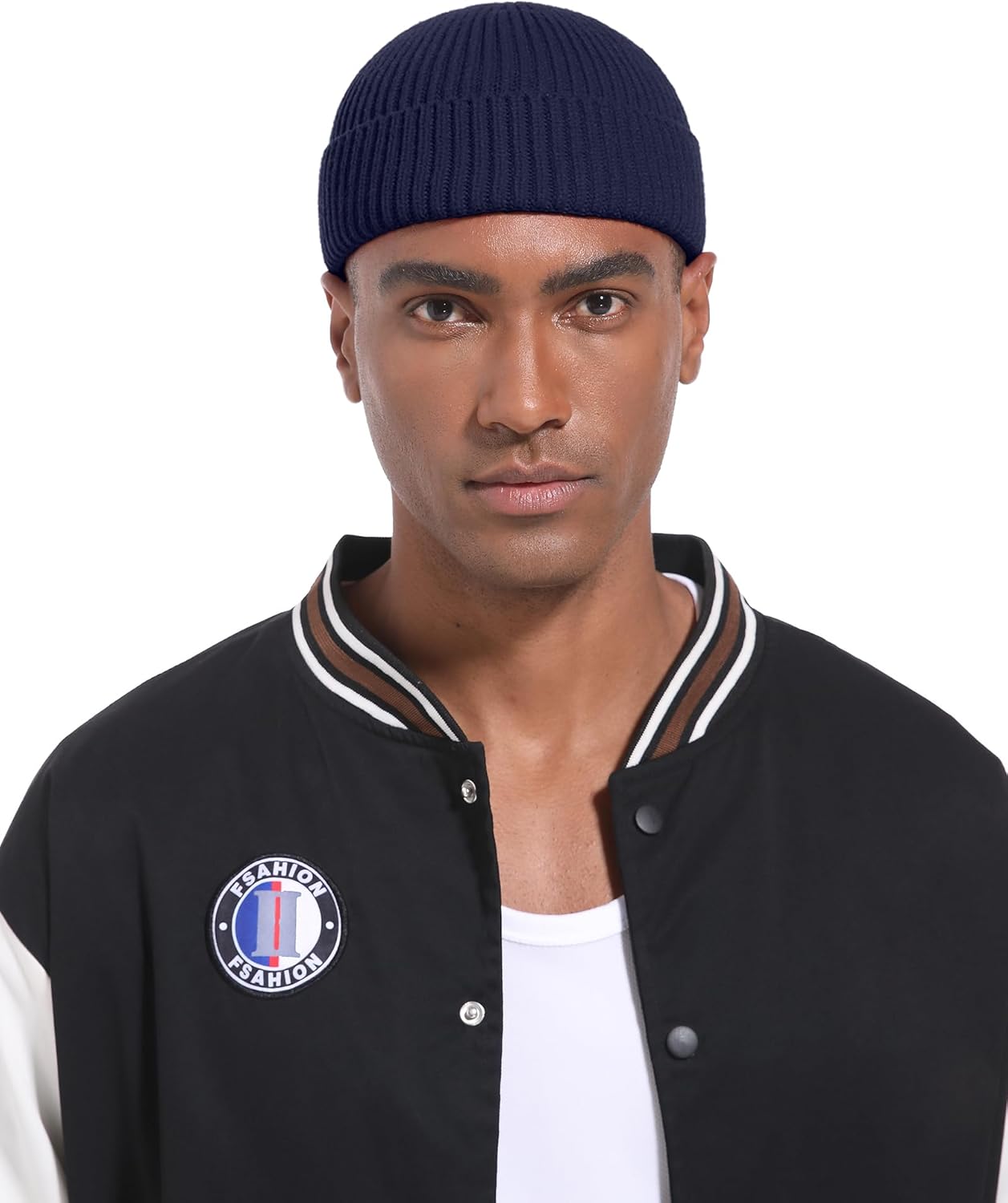 Swag Short Fisherman Beanie for Men Women, Wool Knit Cuffed Fleece Lined Trawler Beanies Winter Warm Hat - Image 5