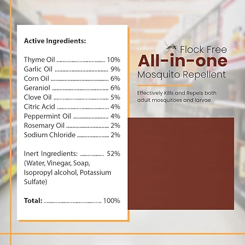 Miniatura 2 de Spray natural para control de mosquitos listo para usar, repele mosquitos, garrapatas, pulgas, moscas, mosquitos y niguas (32 onzas listas para usar)