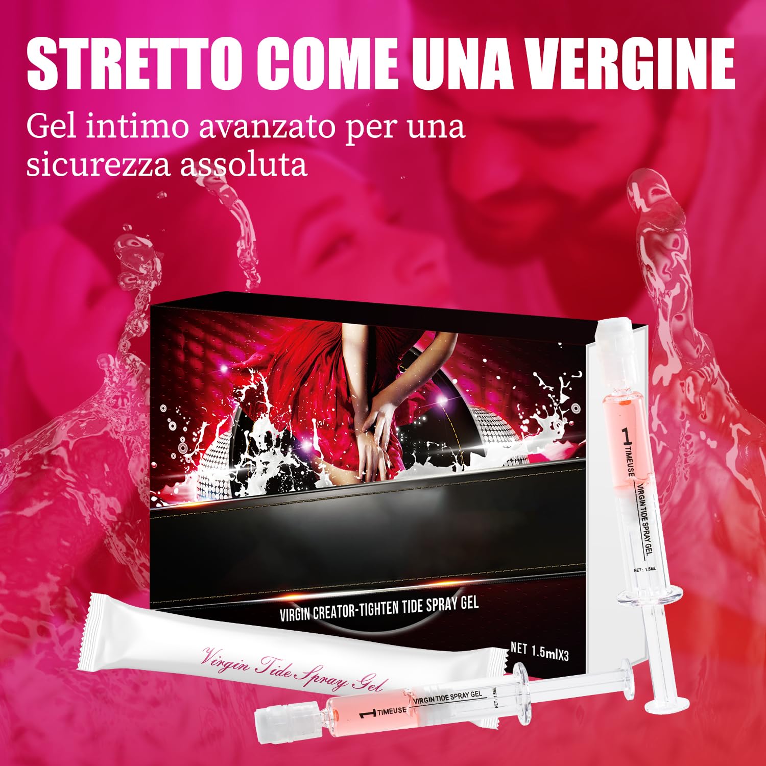 Gel vaginale di serraggio, formula naturale per stringere la vagina, cura privata di Yoni per le donne - 3 pz.