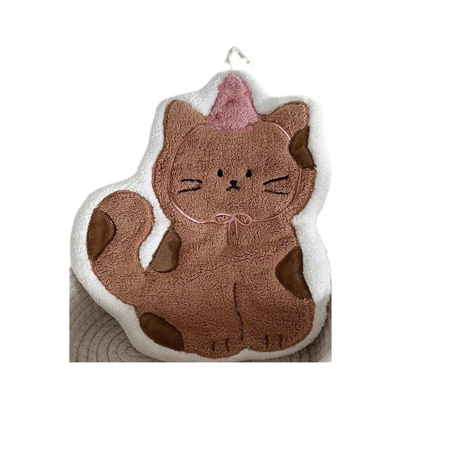 WSQHAO 3Pcs Soft Cat Hand Towel,Cartoon, Household Kitchen And Bathroom for Hand(Color 3)