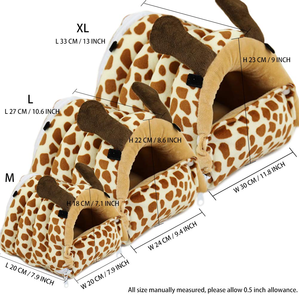 LeerKing Couchage Rongeur Lit Hamac Peluche Maison Mignon Hamster Nid de Compagnie Jouet Cage pour Cochon d'Inde Ecureuil Furet Chinchilla, Cerf L