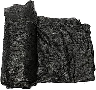 Shade Net 4m * 6m (24m²) Round Tape for Protection and Fixing Tapes - 63% Shading Color (Black)