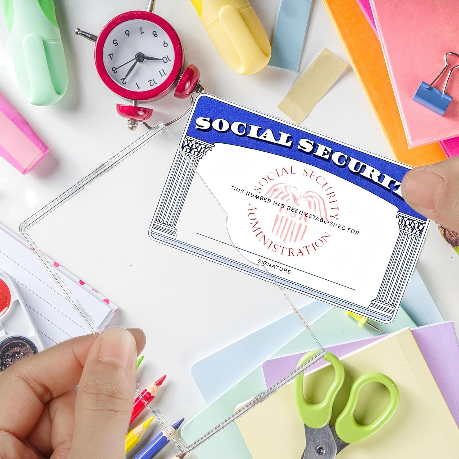 16 Pas Social Security Card Holder Protector/New Medicare Card Protector