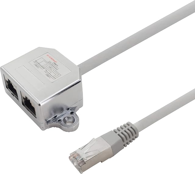 Rozdzielacz, łącznik, wtyczka cat6 cat7 cat5, Keystone, rozdzielacz, tester, 1 x Cat5 Splitter mit Kabel, Cat5 Splitter Kabel