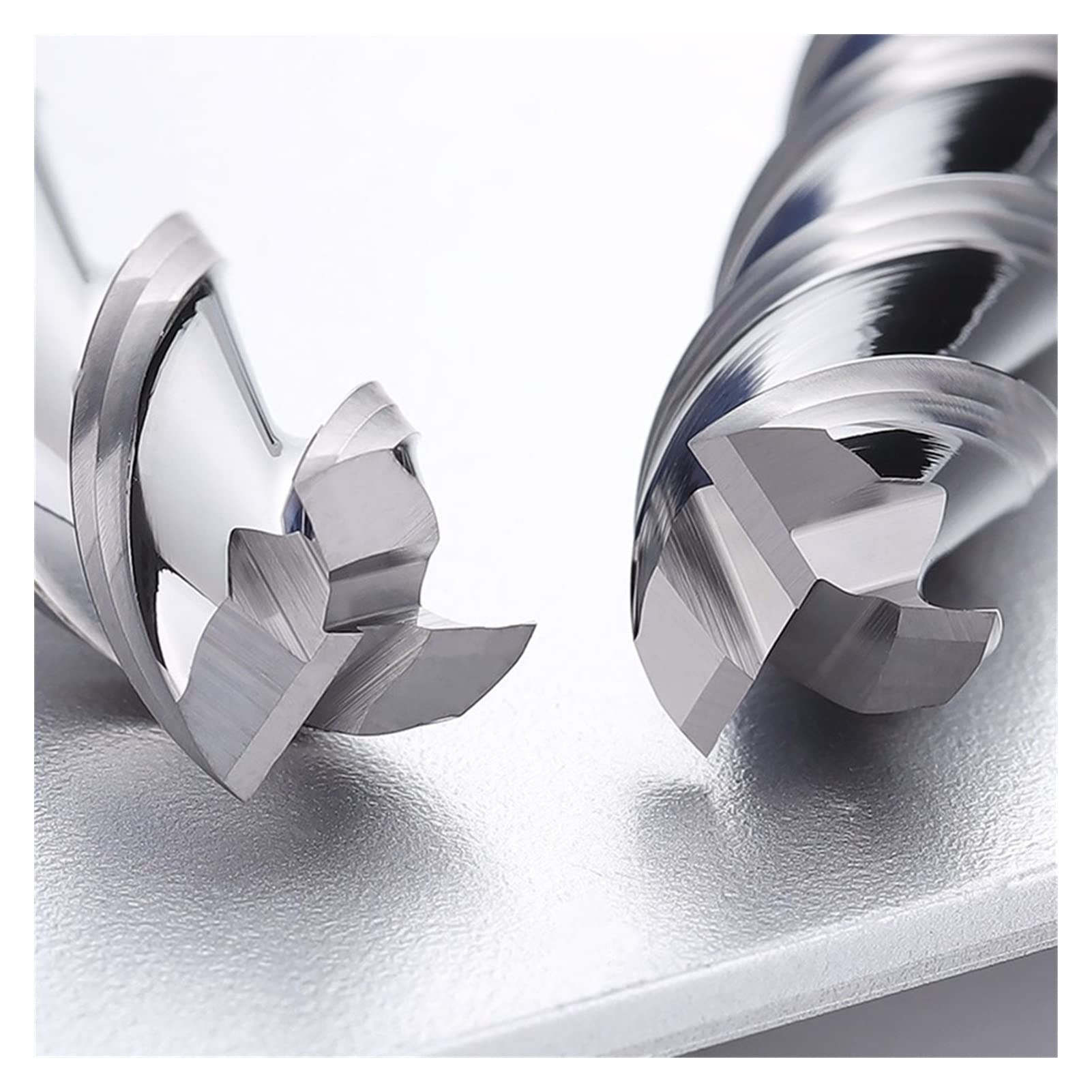 Fraise à défoncer en aluminium et cuivre pour bois Fraise à bois HRC55 3 cannelures CNC Fraise à fraiser en acier tungstène 1 mm 2 mm 3 mm 4 mm (taille : 6X6DX50L-3F, couleur : 10 pièces