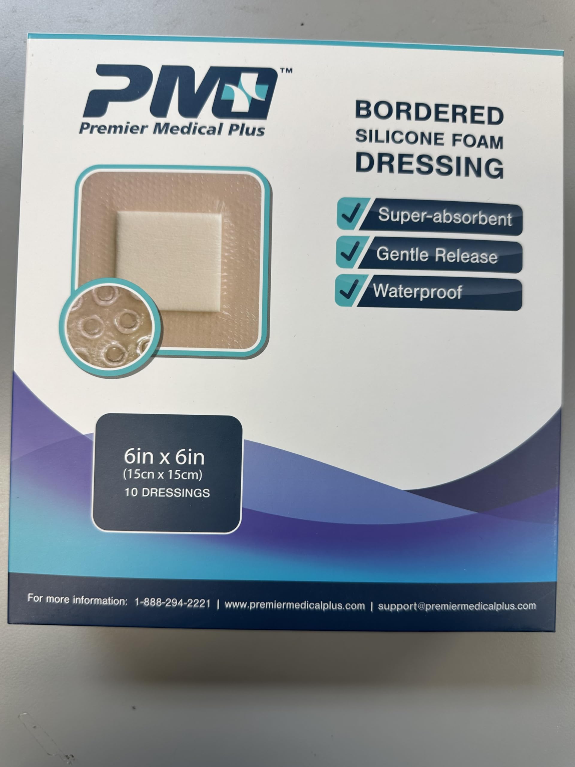 Premier Medical Plus Bordered Silicone Foam Dessing 6