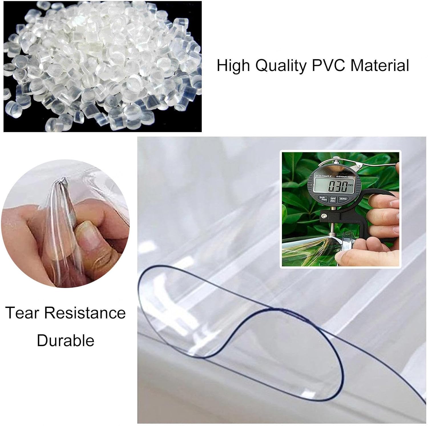 Outdoor Clear Tarp Curtains,Waterproof Pvc Tarpaulin Cover With Grommets,Pergola Gazebo Patio Porch Carport White Transparent Tarpaulin Side Panels,Partition Rain Curtains,W×H-2.5×6m(8.2*19.7ft)