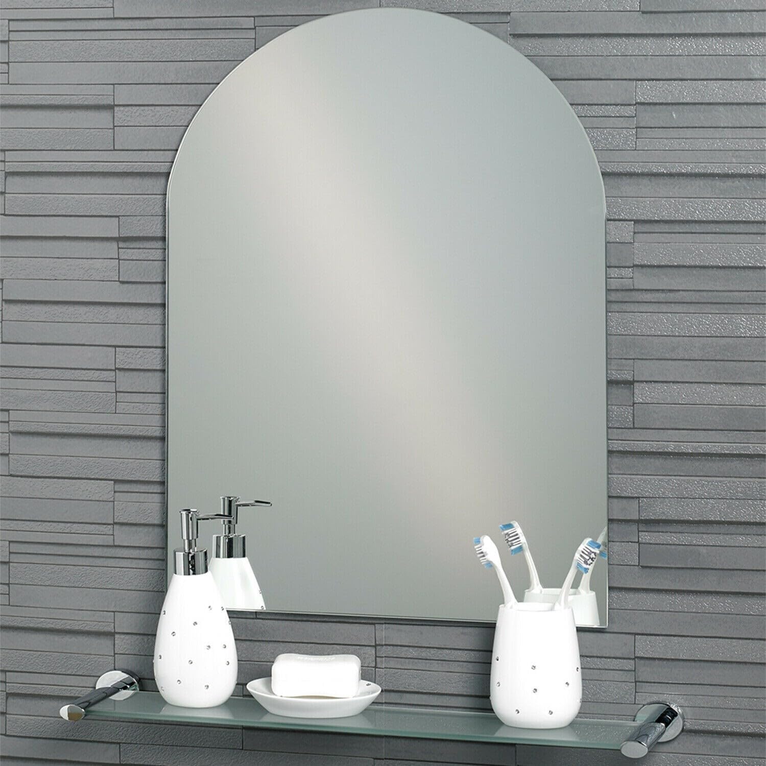 CDM Decorative Mirror for Wall Semi cruved Mirror 12x16-image-14