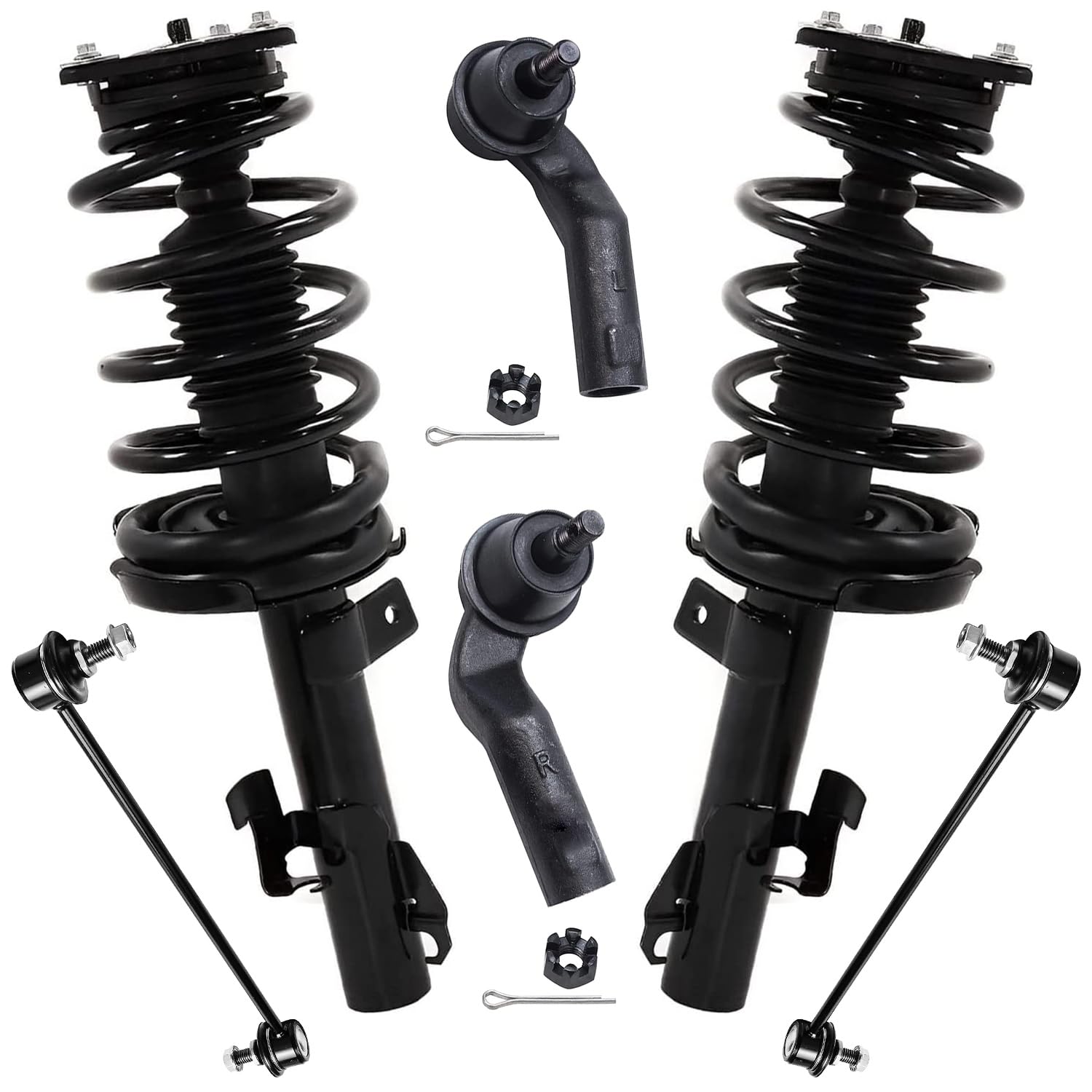 Detroit Axle - Front Complete Struts &amp; Steering Kit For 2012-2015 Mazda 5