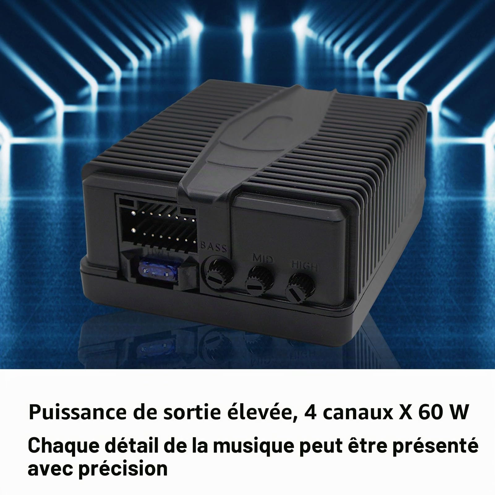 Amplificateur Stéréo de Voiture 12V Amplificateur DAP Car 4 X 60W Power 4 Channel Clear Quality Amplificateur de Voiture pour Android Car Stéréo Système