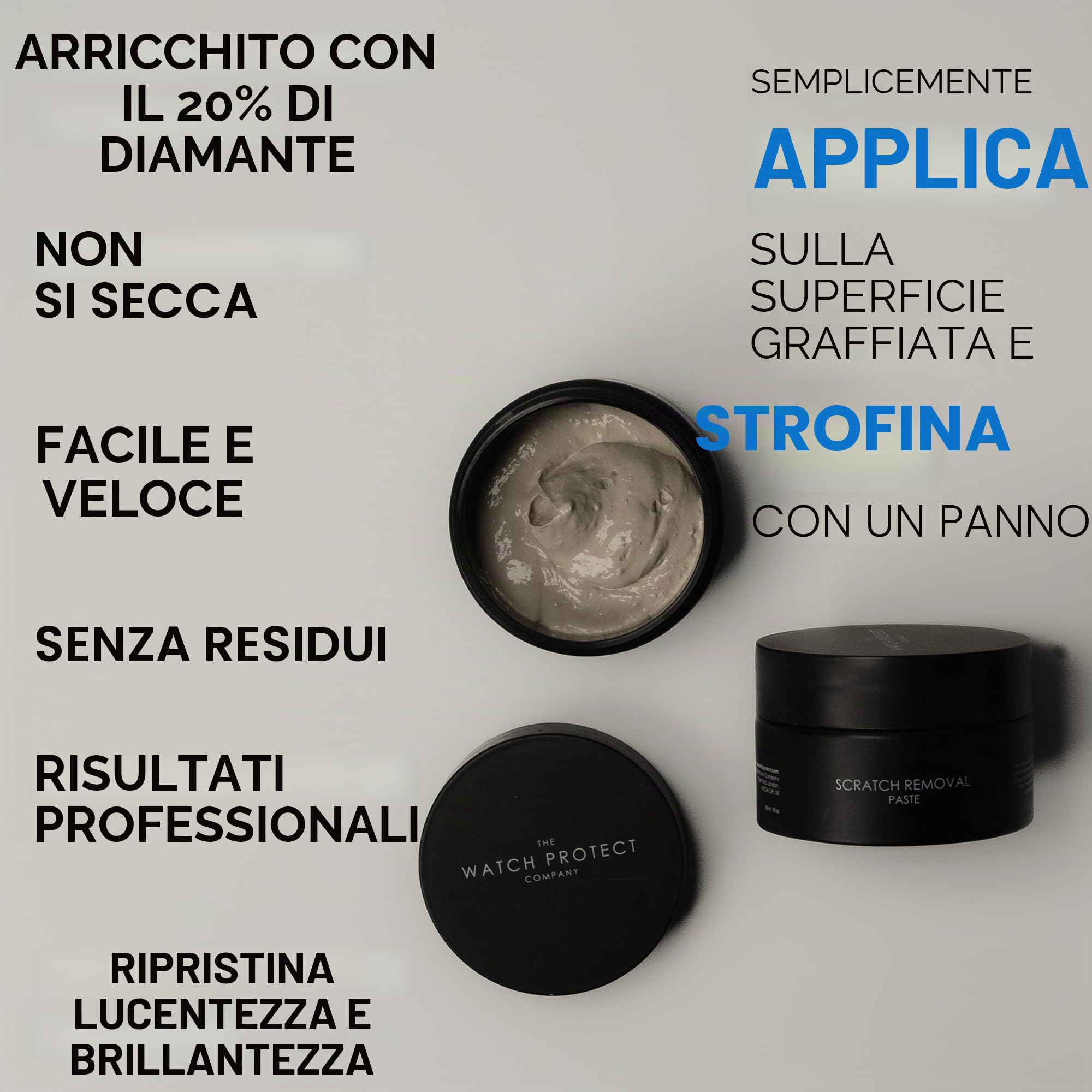 Pasta lucidante e detergente premium per Rolex, orologi di lusso e gioielli - Rimuove graffi, abrasioni e ripristina la lucentezza, kit di lucidatura per orologi 30 g