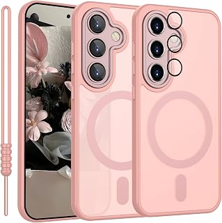 Case Compatible with Samsung Galaxy S24 Case with MagSafe, Hany Case Samsung Galaxy S24 Magnetic Lightweight Thin Matte Touch Camera Protection Non-Slip Scratch