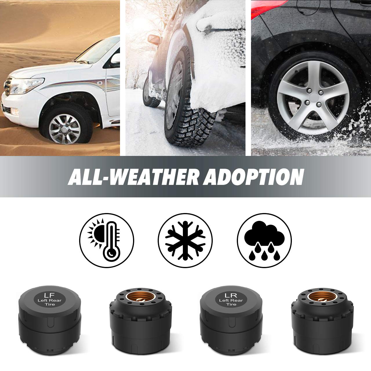 Black Friday 🔥 Tymate 4-Wheel Vehicle Products TPMS Tire Pressure Monitoring System (TPMS) - Anti Theft Sensor (1 Piece)