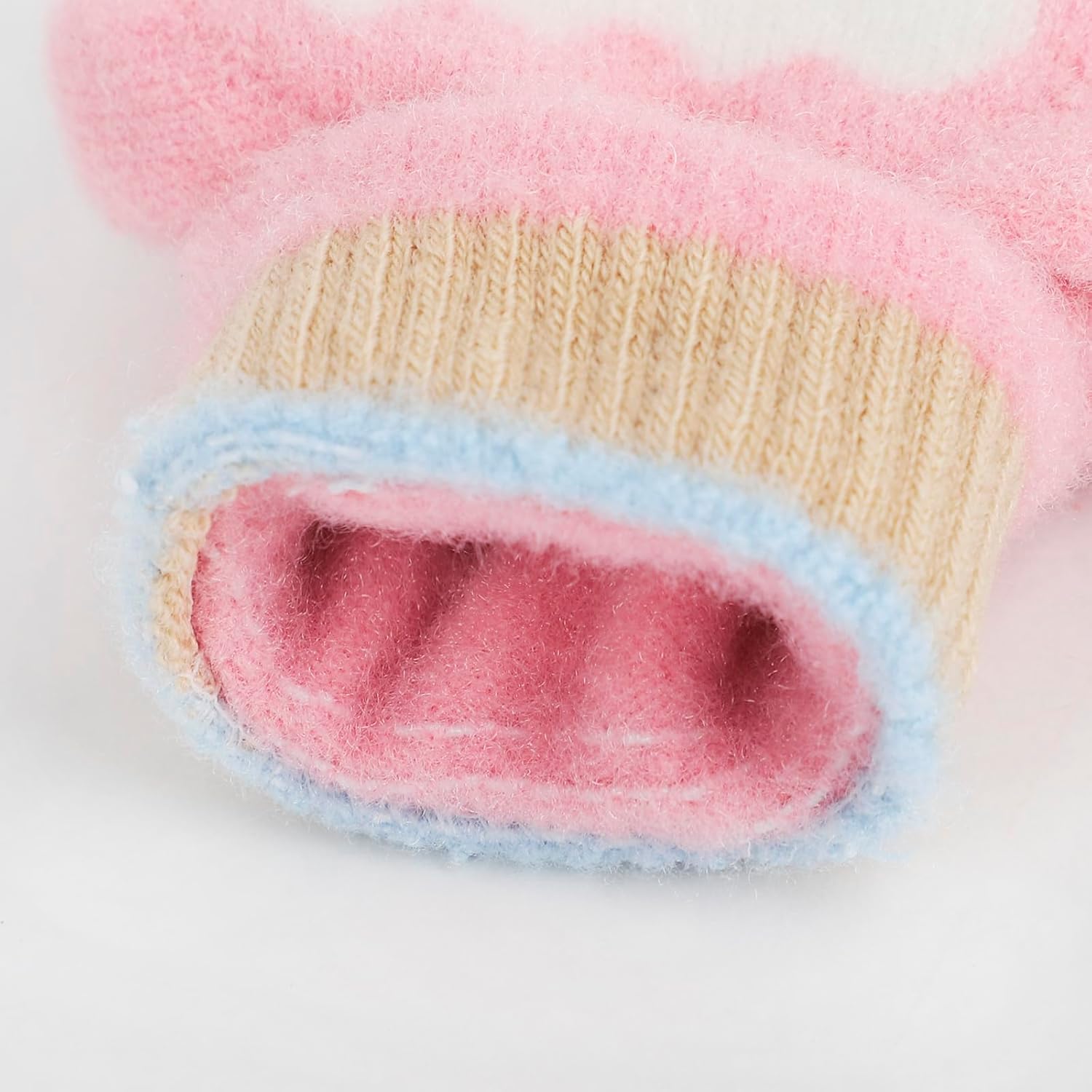 Starsouce Kids Winter Gloves with Flip Top Warm Knit Convertible Fingerless Gloves Fun Cute Mittens for Boys Girls Age 7-12 - Image 7