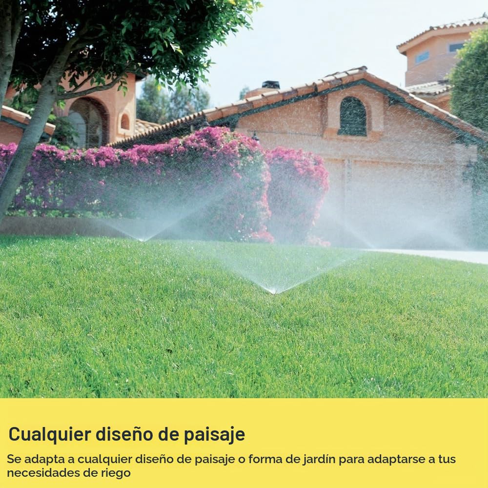 FANHAO Aspersor de Metal para césped, Paquete de 2 aspersores automáticos de Agua de jardín en Base de Pico, Boquilla de rociador de latón Ajustable de 360 Grados, Cobertura de área Grande para