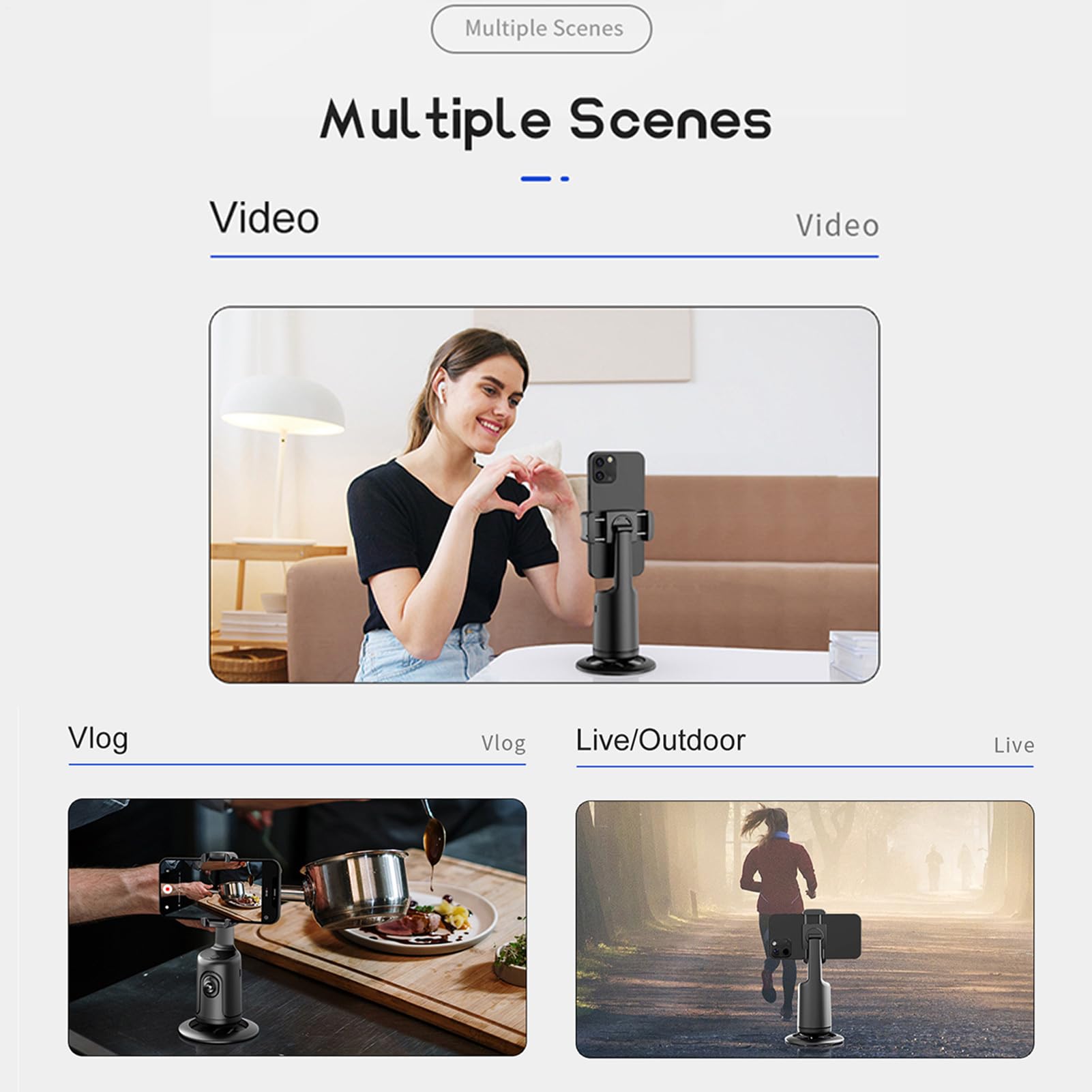 Trípode De Seguimiento Automático para Móvil Soportes Fotográficos