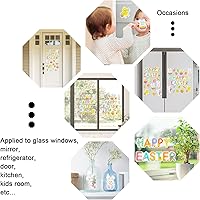Vista 7 de Whaline Pegatinas de gel grueso para Pascua, huevos de Pascua, conejo, pollo, feliz Pascua, ventana, calcomanías para Pascua, niños pequeños, hogar