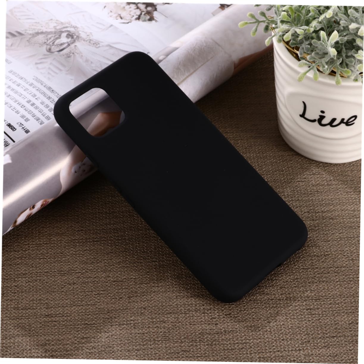 Hemobllo 3pezzi Cover Per Smartphone Silicone Liquido Resistente Ai Graffi Design Completamente Coprente e Antishock Compatibile Con Nera