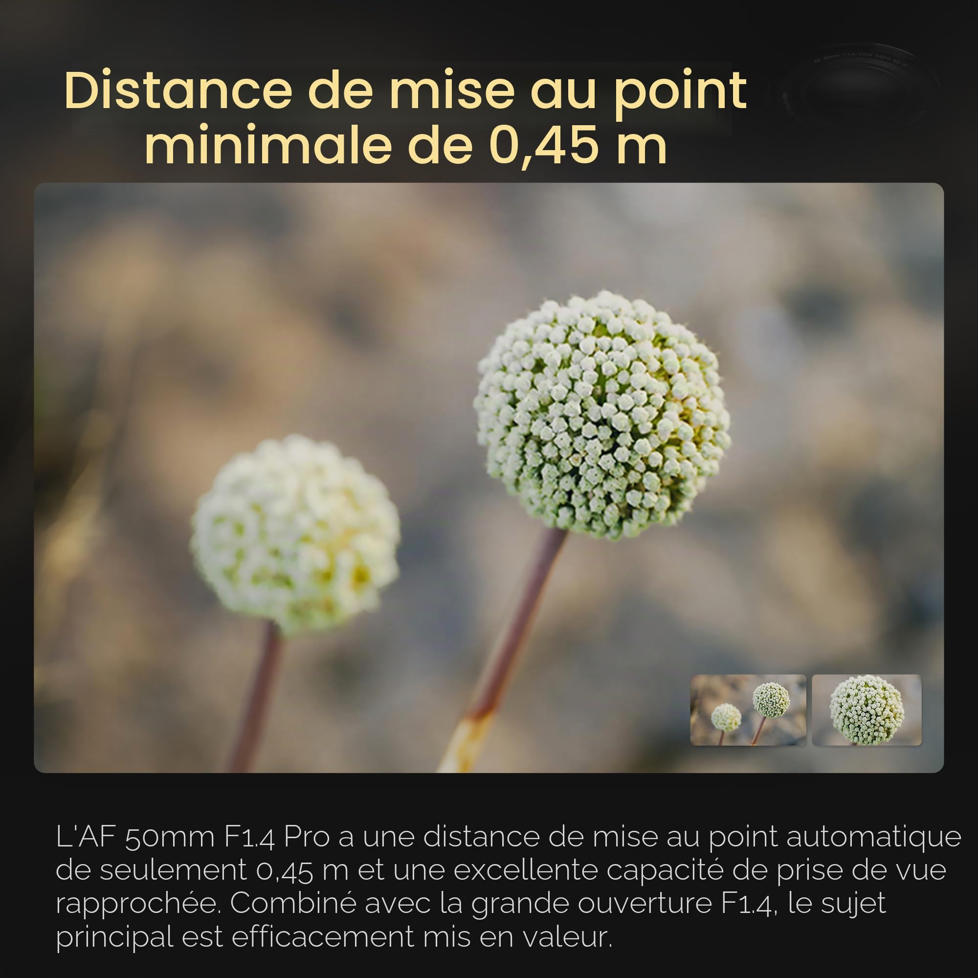VILTROX Objectif AF 50 mm F1.4 Pro pour Sony FE Full Frame Auto Focus Prime Lens