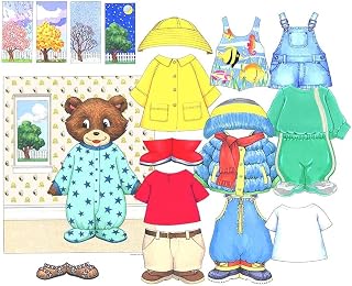 Story Time Felts Dress Me Weather Bear Boy Felt Flannel Board Precut (Small 10"x12" Background)