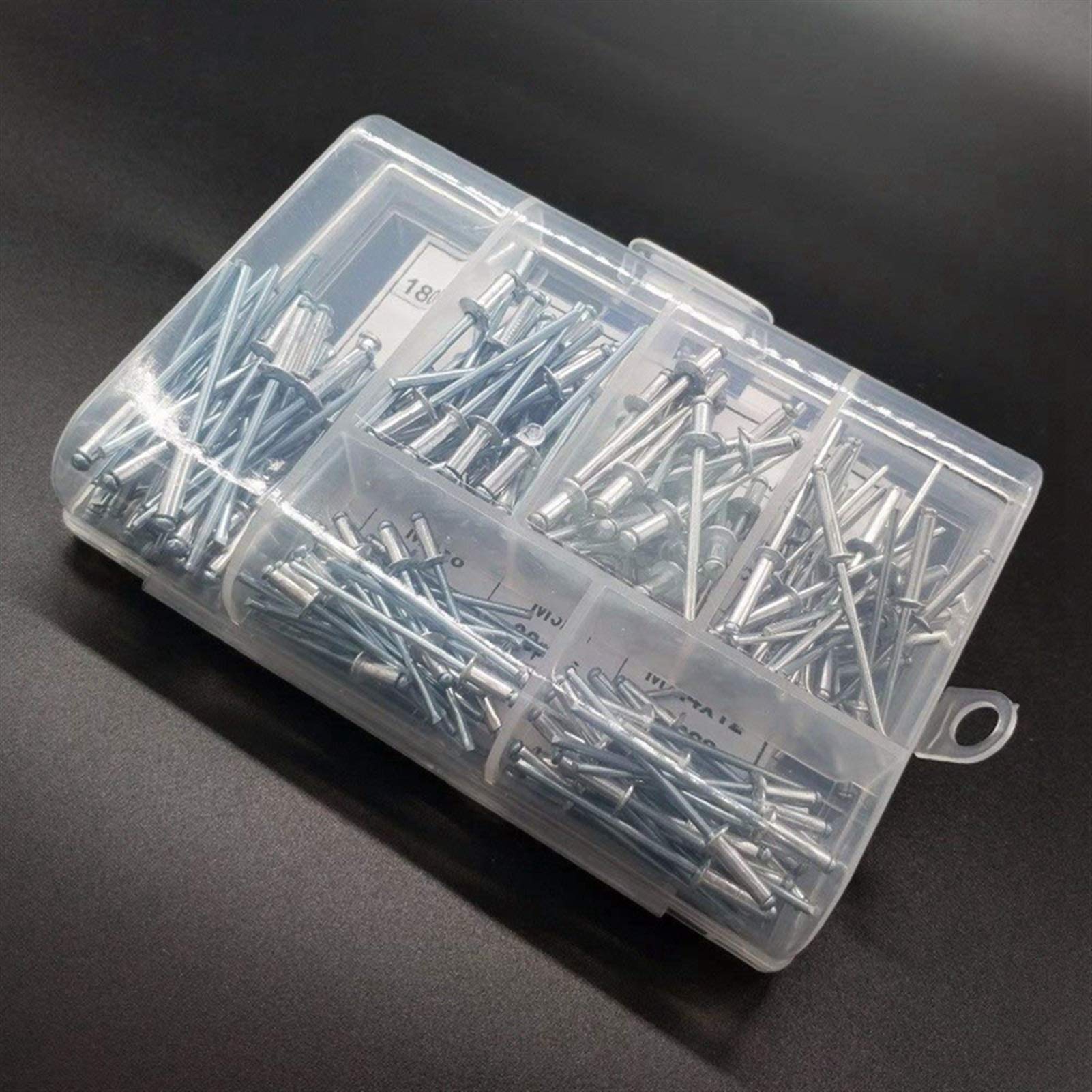 KeuLen Schrauben, Muttern, Befestigungselemente, Nieten, Nieten, 180 Stück, Nageldekoration, Aluminium-Blindniete, Nieten-Sets for Möbel, Sortimentsset, robust und langlebig