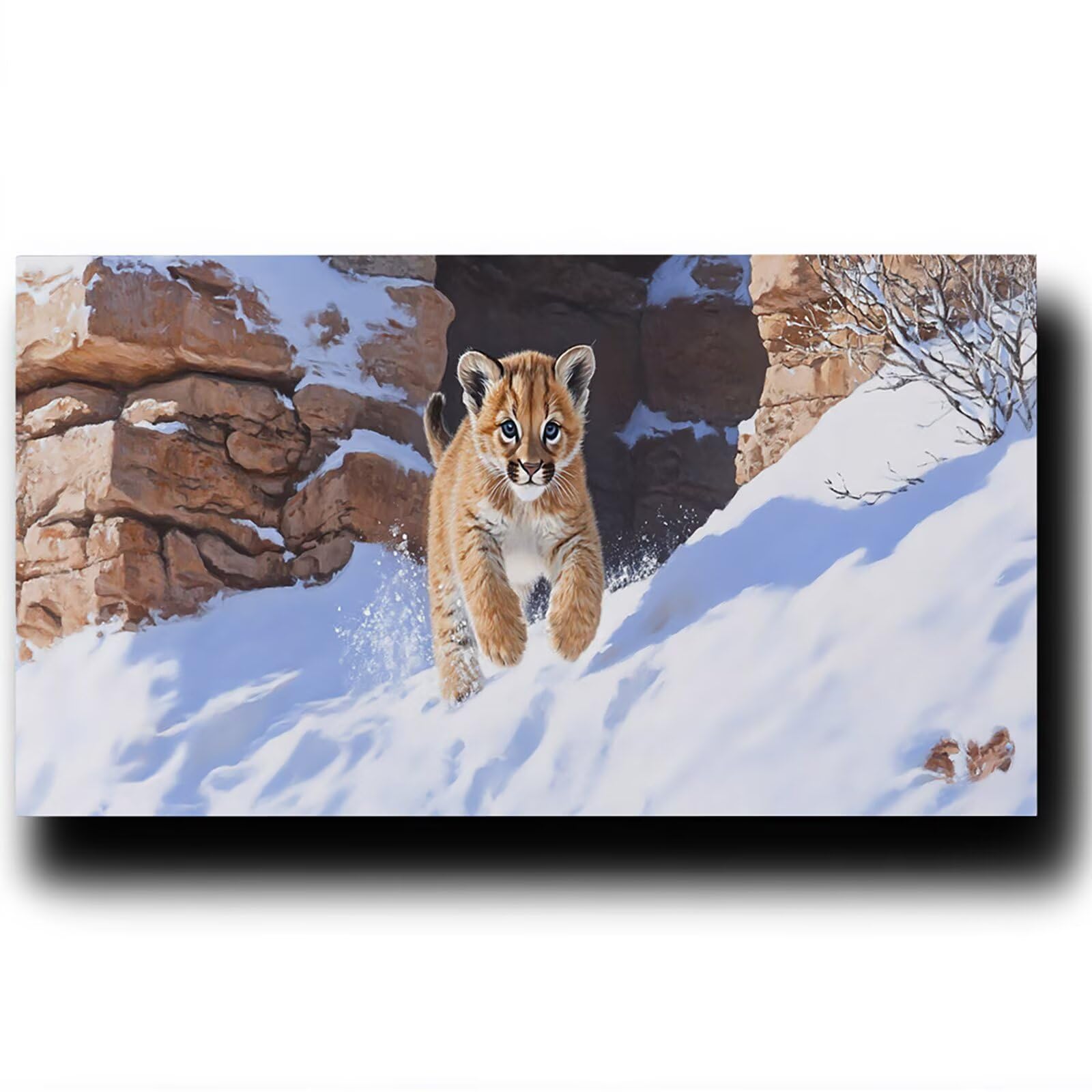 Pintar por Numeros Adultos Animal, Pintar por Numeros Niños Kit Manualidades Adultos Nieve Cuadros para Pintar por Numeros Pintura Acrílico, Cuadros Decorativos Regalos Para Mujer 80X160cm 7w-0-1