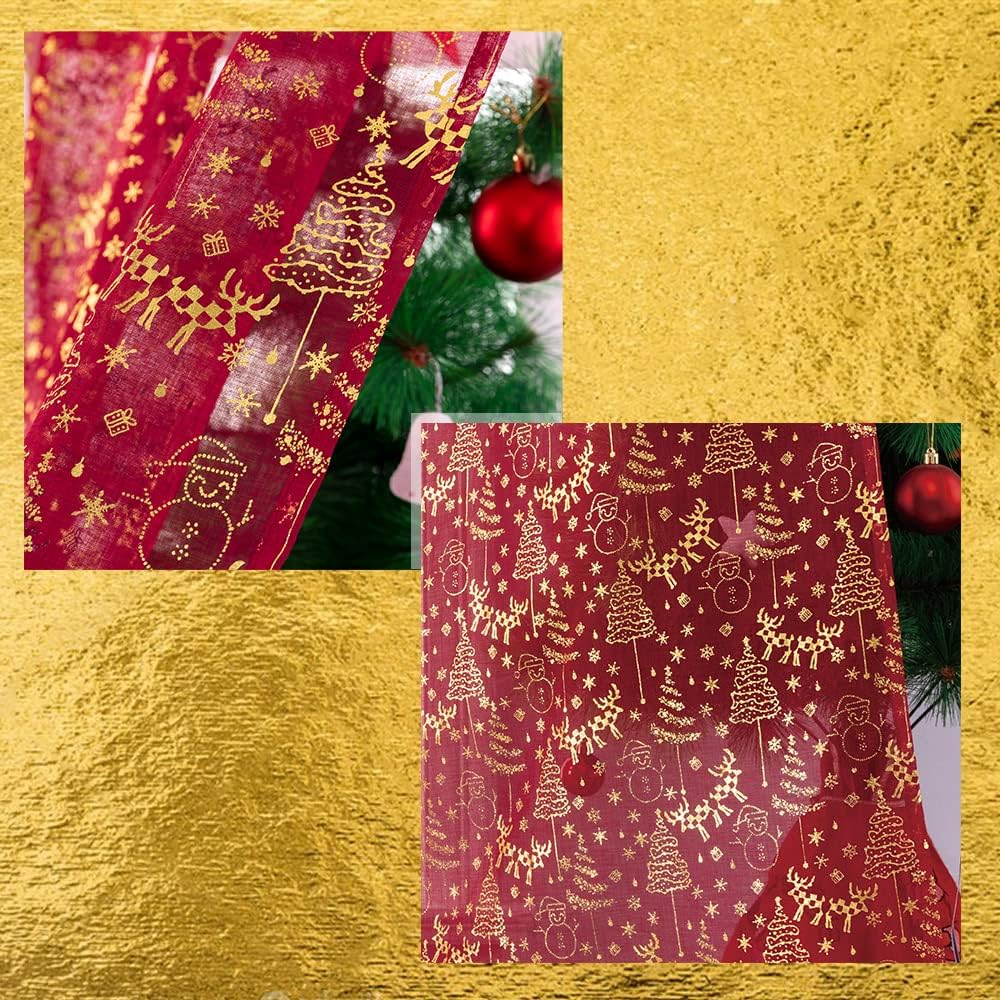 XTMYI Christmas Curtains for Living Room,Red Curtains 84 Inch Length 2 Panels Set,Cortinas De Navidad para Sala