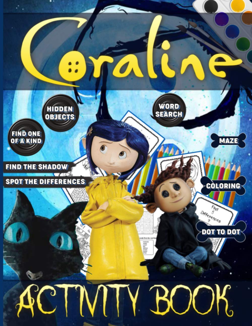 Buy Coraline Activity Book HighQuality One Of A Kind, Maze, Spot