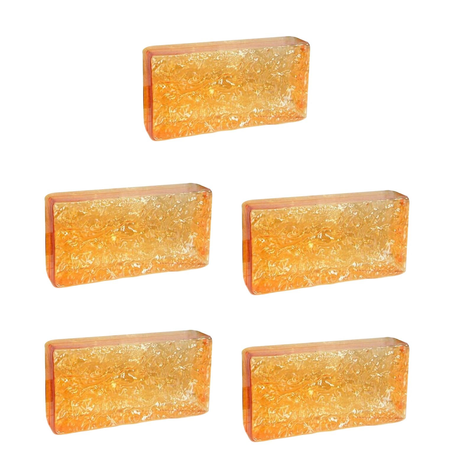 CRFFZ Of 5 Clear Acrylic Hollow Bricks for Modularized Background Wall Partition and Room Divider Clear Hollow Wall Panels