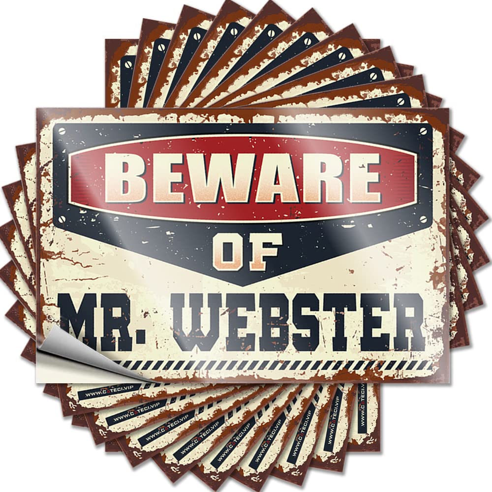 Tattoo Farmhouse Vinyl Sticker | Beware of Mr. Webster Funky for Essentials Use(6X9CM)