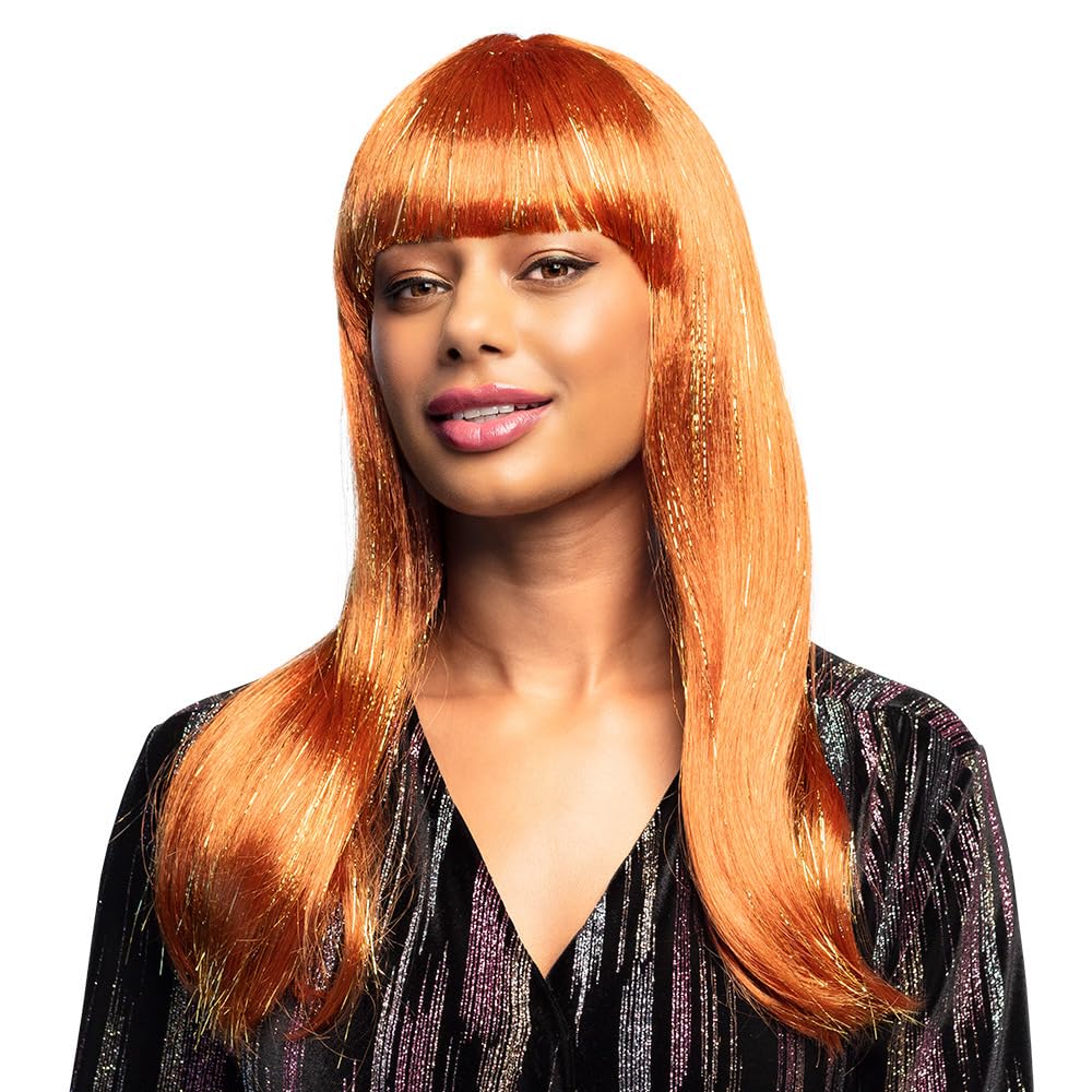 Boland - Glitter Wig for Adults, Synthetic Hair for Theme Party or Carnival, Fancy Dress Accessory
