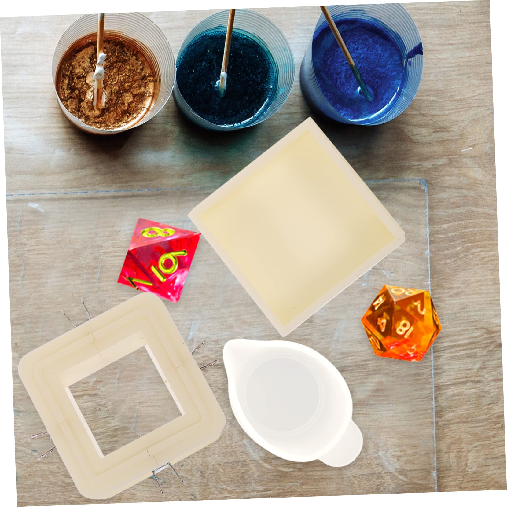 Gadpiparty Lot De 2 Moules En Silicone Pour Fabrication De Moules De Bain Réglables En Silicone Pour La Fabrication De Maisons En Cadre En Plastique