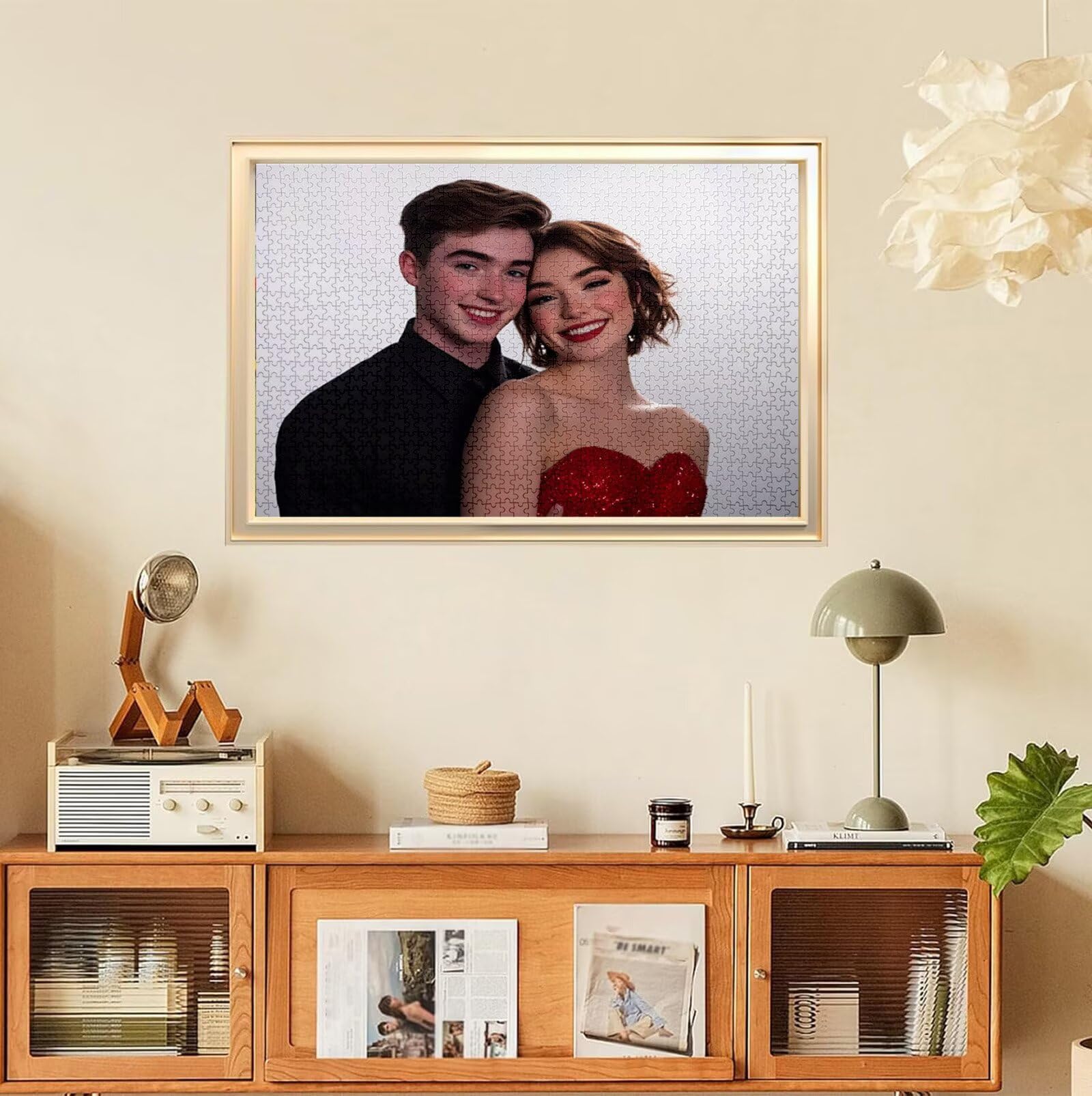 Puzzle Personalizado con Foto, Personalizada Rompecabezas Personalizado Diseña tu Logo Foto o Texto, Personalizado Navidad Halloween San Valentín Parejas Niños Familia Amigos h-3413